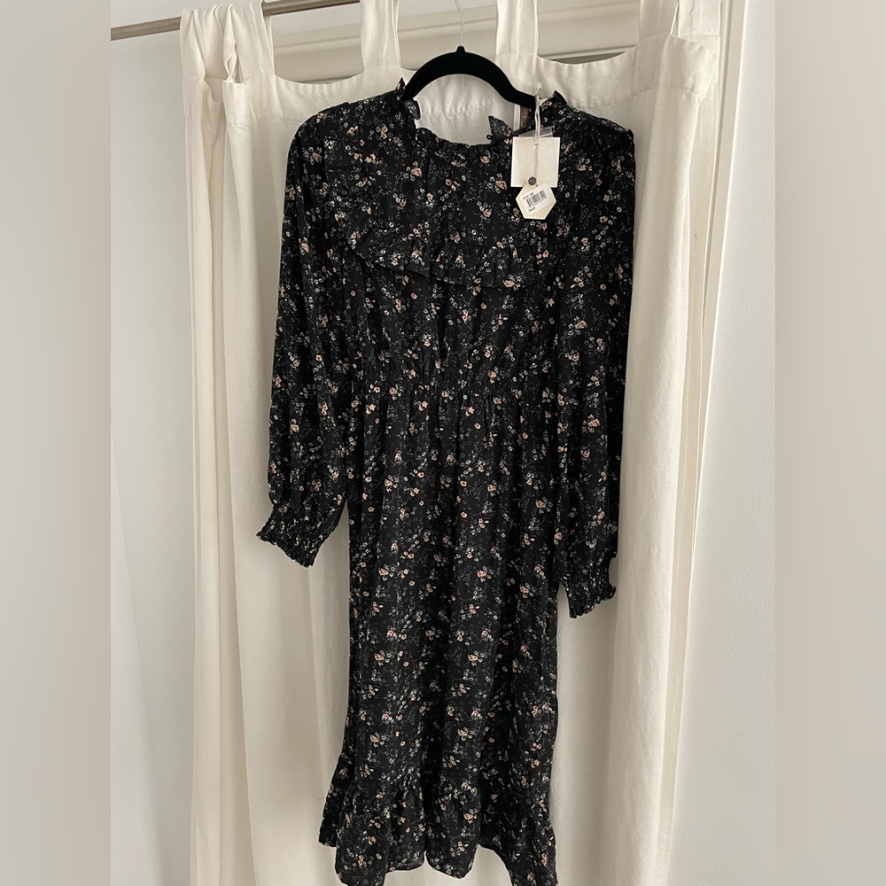 Pink blush midi maternity dress, NWT